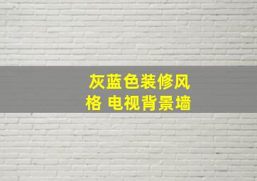 灰蓝色装修风格 电视背景墙